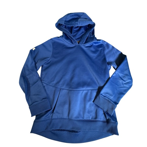 Under Armour Youth Medium Blue Hoodie Loose Fit Pullover Sweatshirt YMD - Picture 1 of 7
